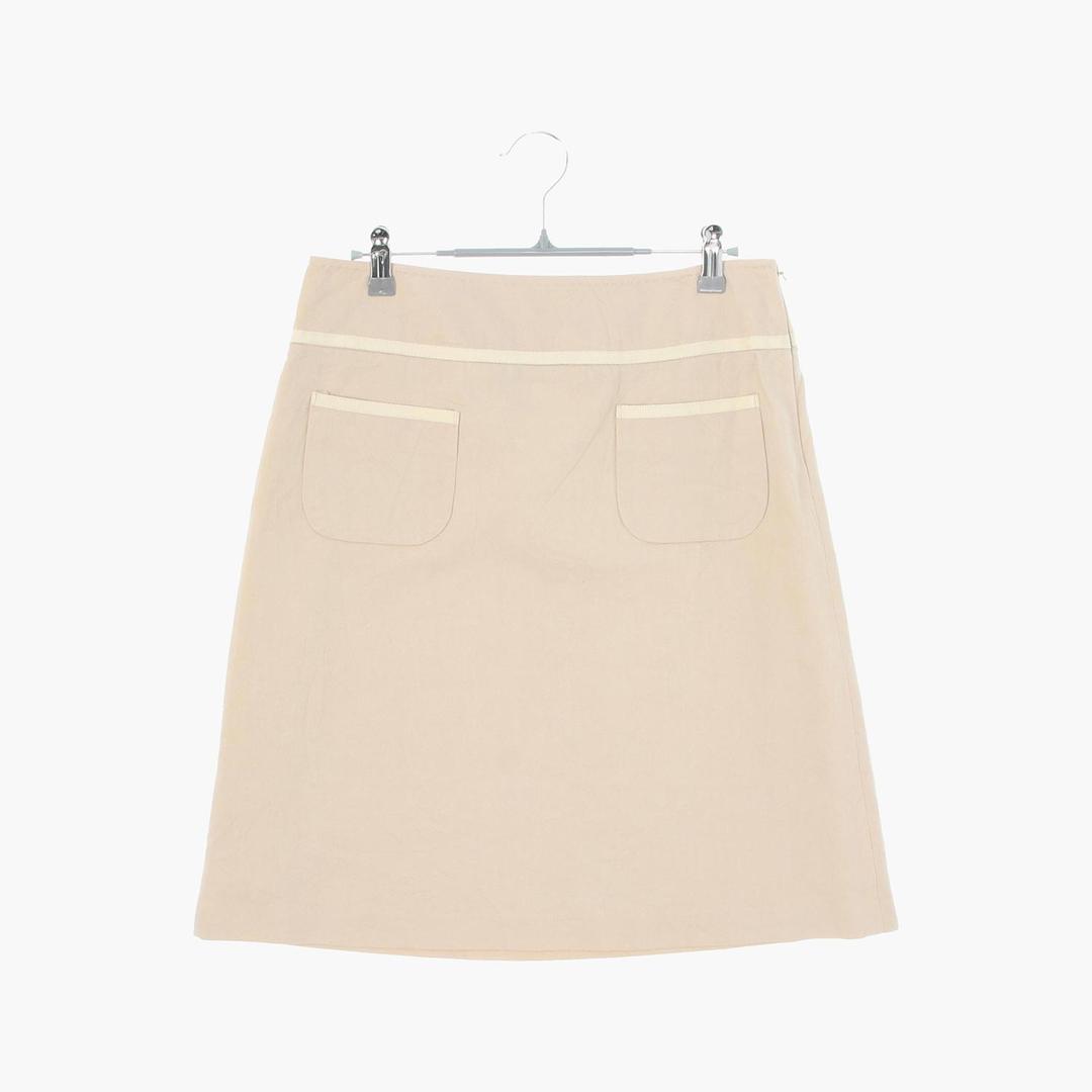폴스미스 블랙 린넨 베이직 스커트 여자 36cm