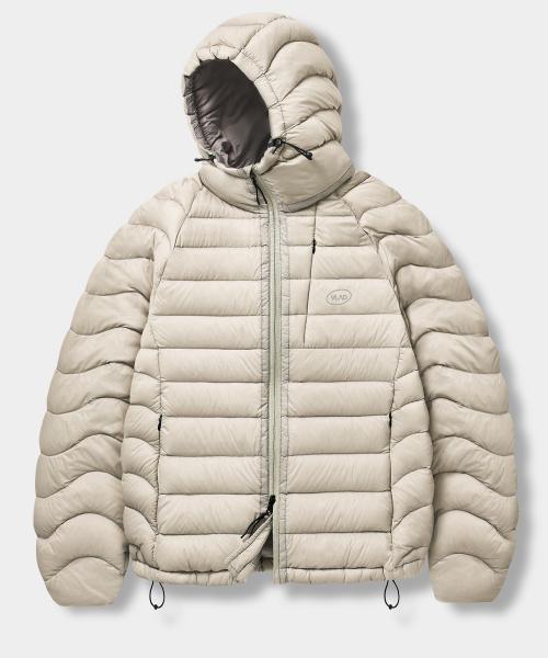 VLAD 라이트 쉘 경량 다운 자켓_후디드 오트밀