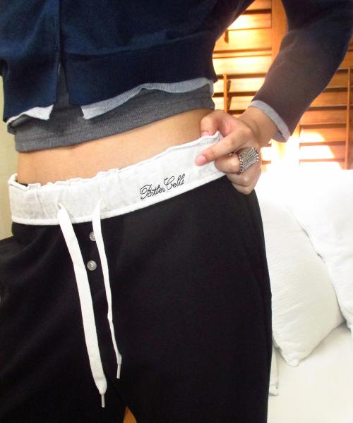 에센셜 리버스 스웨트 팬츠-블랙