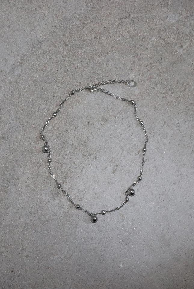 [88AE] SILVER PULSE NECKLACE