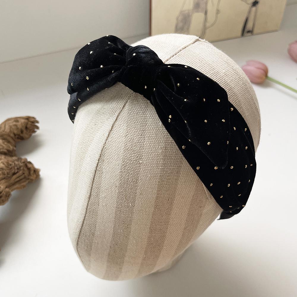 지금은 팅클 벨벳 와이어 리본 헤어밴드