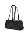 line boston bag - glossy black