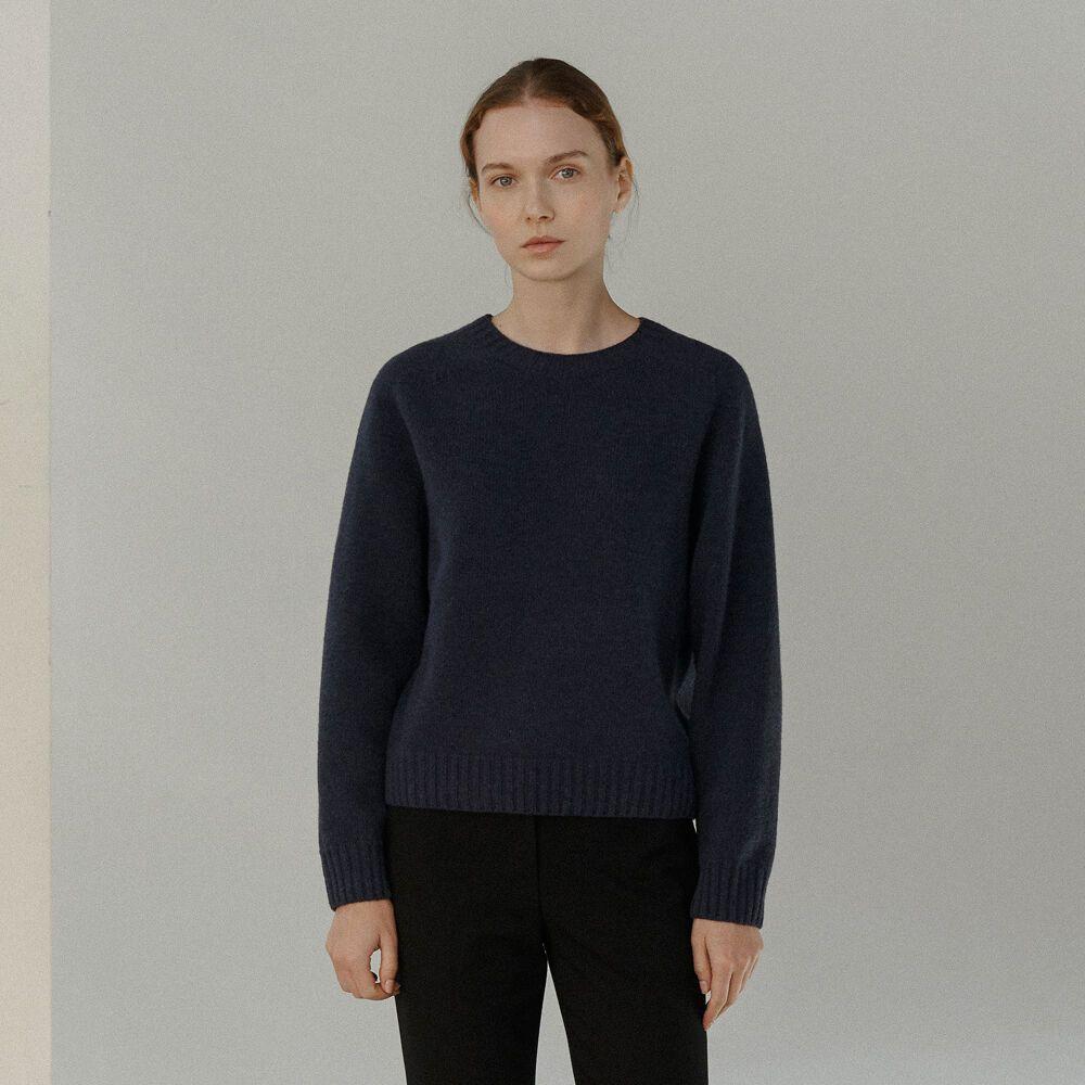 Wholegarment Pure Wool Knit (Night Blue)