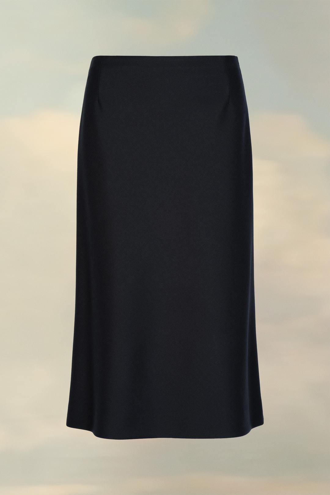 Wool Twill A-Line Skirt