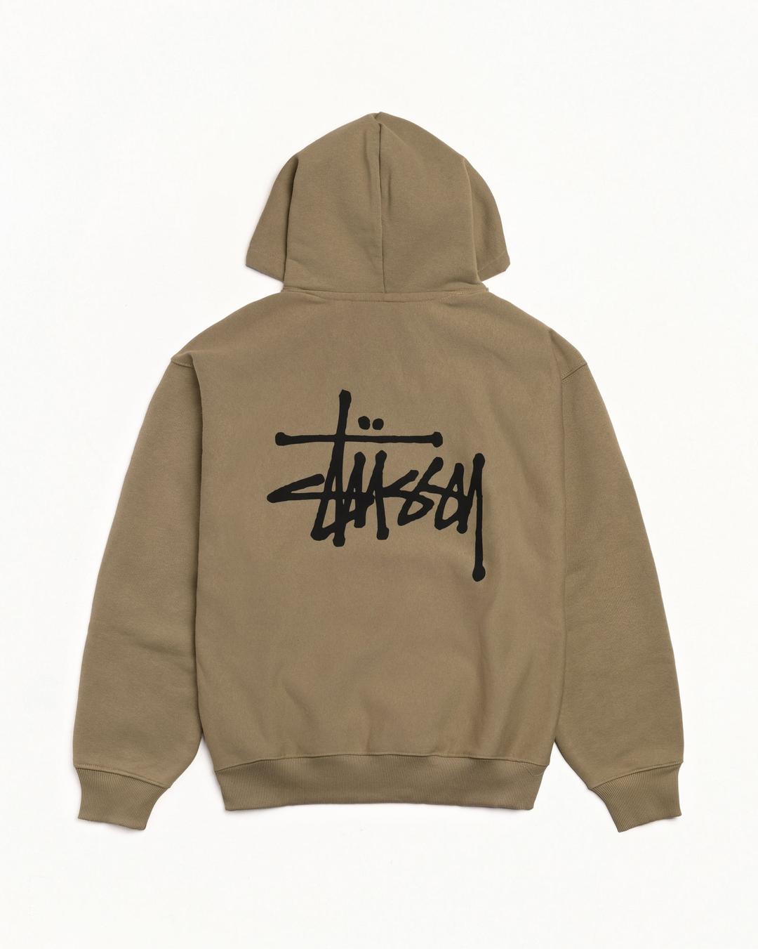 BASIC STÜSSY HOODIE - Army / S