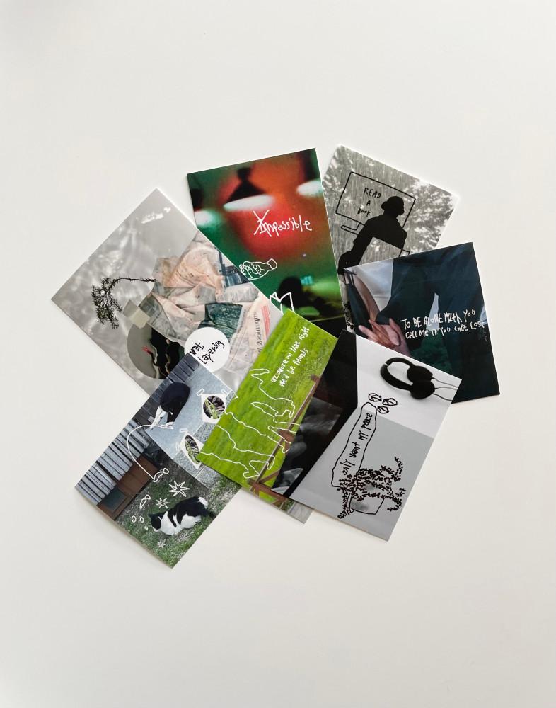 lettering sticker pack 다꾸 스티커 데일리 드로잉 스티커 스티커팩 흑백 감성