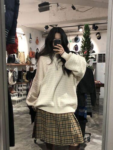 Megalos cream oversized sweater  +to