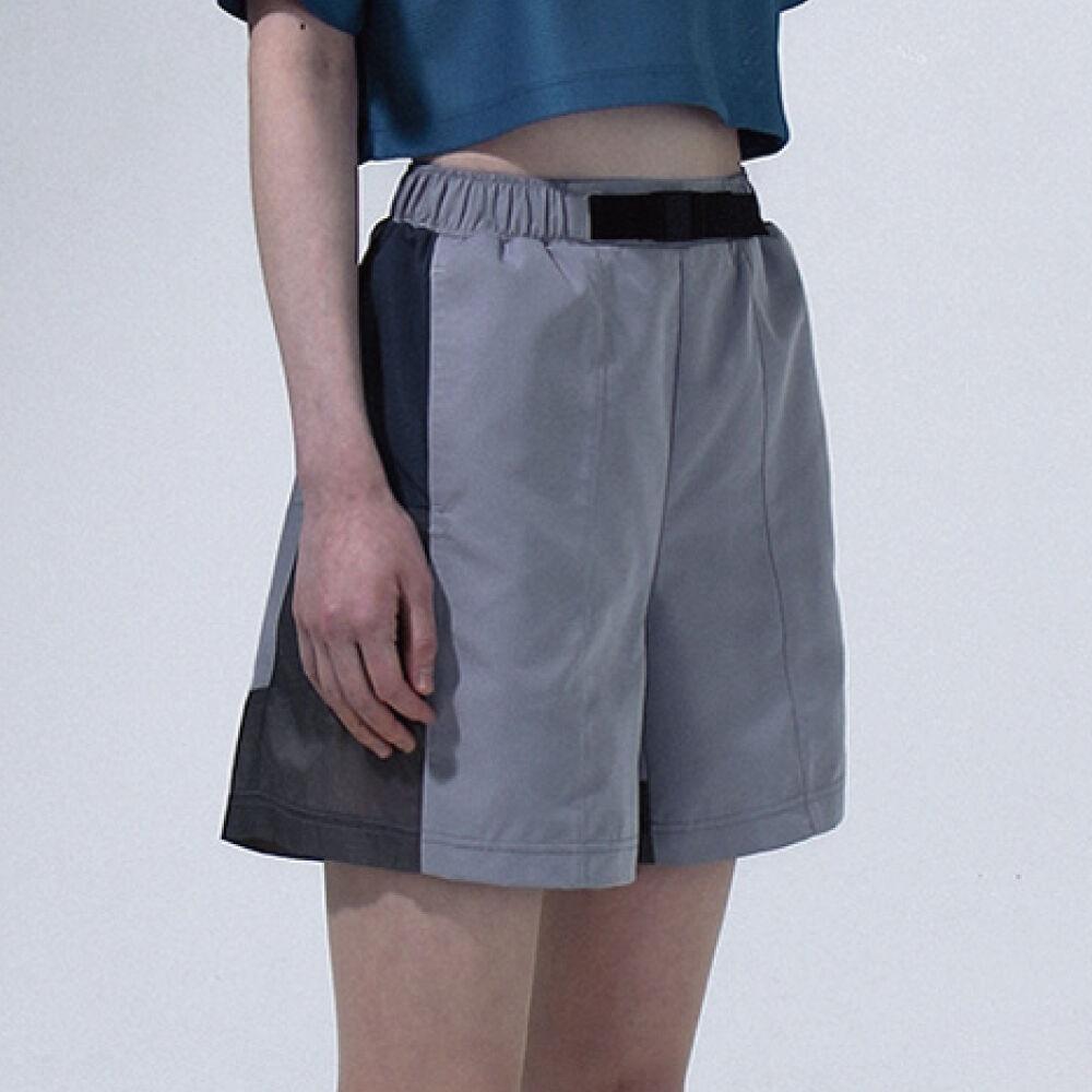 Sporty Buckle Shorts - Grey