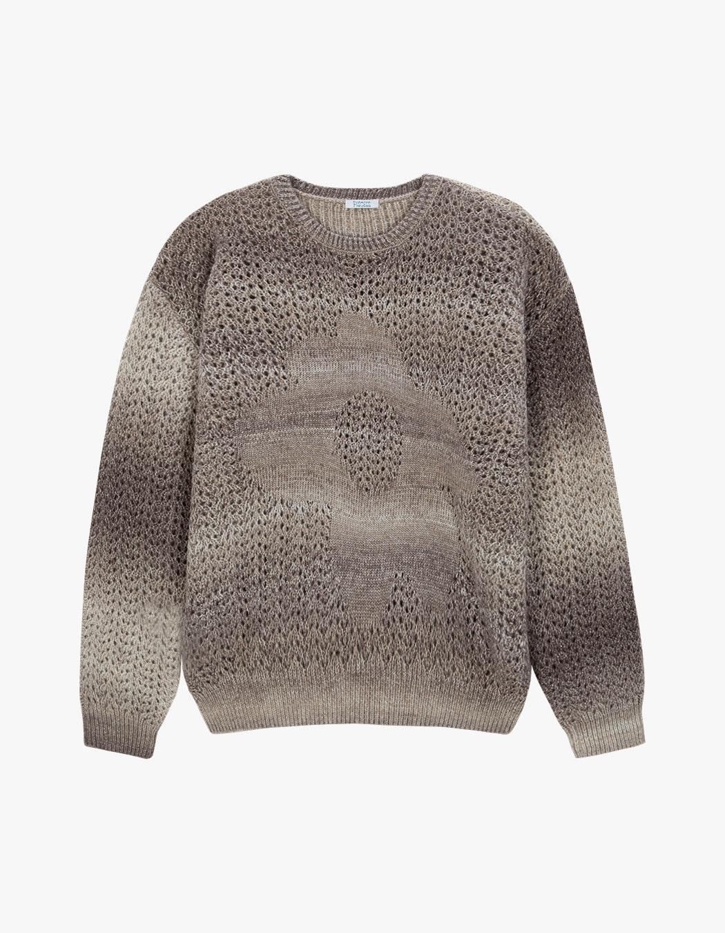 Flower Oversized Sweater - Brown