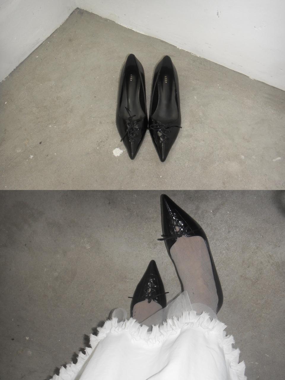 ribbon stiletto heel