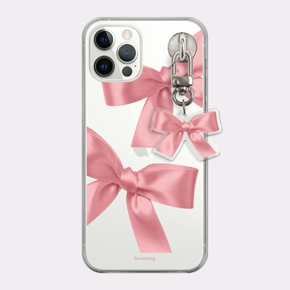 💝리본 투명 폰케이스+키링SET💝 젤리 아이폰 14 13 프로 맥스 12 미니 11 7 8 XS 갤럭시 S23 울트라 S22 플러스 S21 S20 노트 20 친구 생일 선물