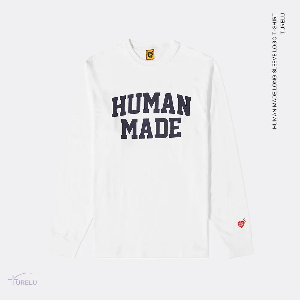 휴먼메이드 HUMAN MADE 롱 슬리브 로고 티셔츠 남녀공용 긴팔티 (화이트) | 상품 상세 | 크로켓
