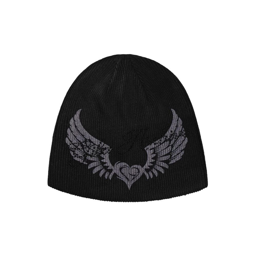 CRYSTAL WING BEANIE_BK