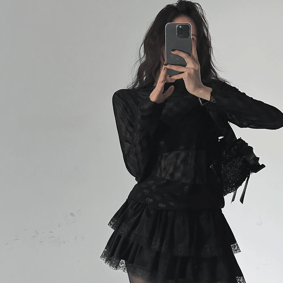 [오늘출발 블랙] 리본나일론매쉬티-t