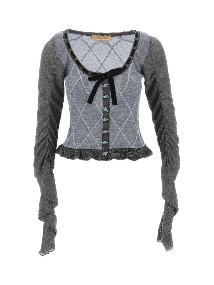 Cormio Elena Bow Detailed Knitted Top
