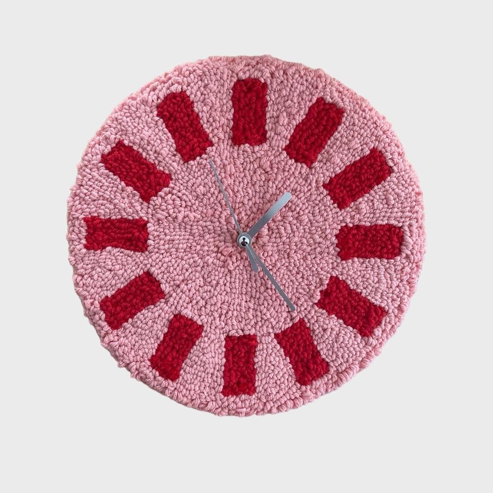 Analog silent tufting wall clock