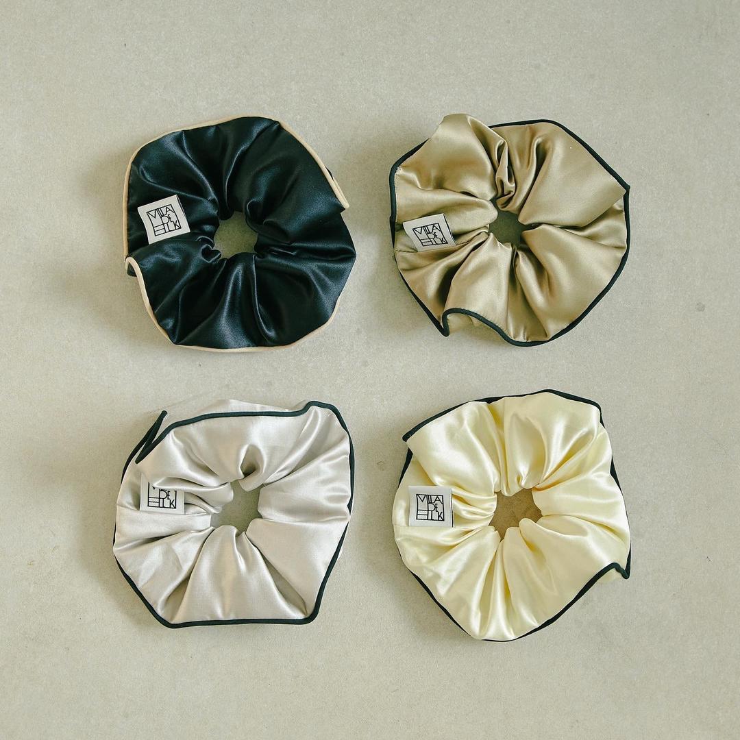 Line silk schruchie (4colors)