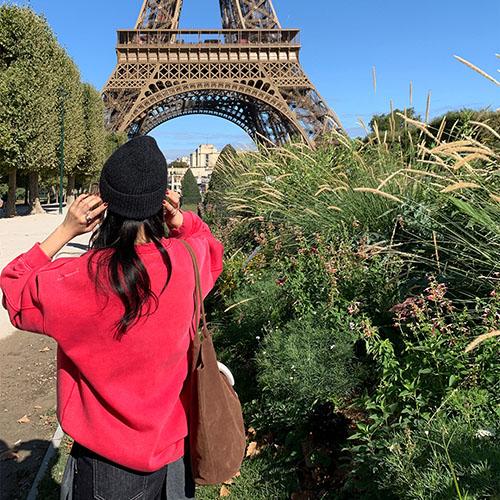 ❄️[당일발송][기모맨투맨/자수][MNLB] 시그니처 메이드 피그먼트 기모 루즈핏 맨투맨