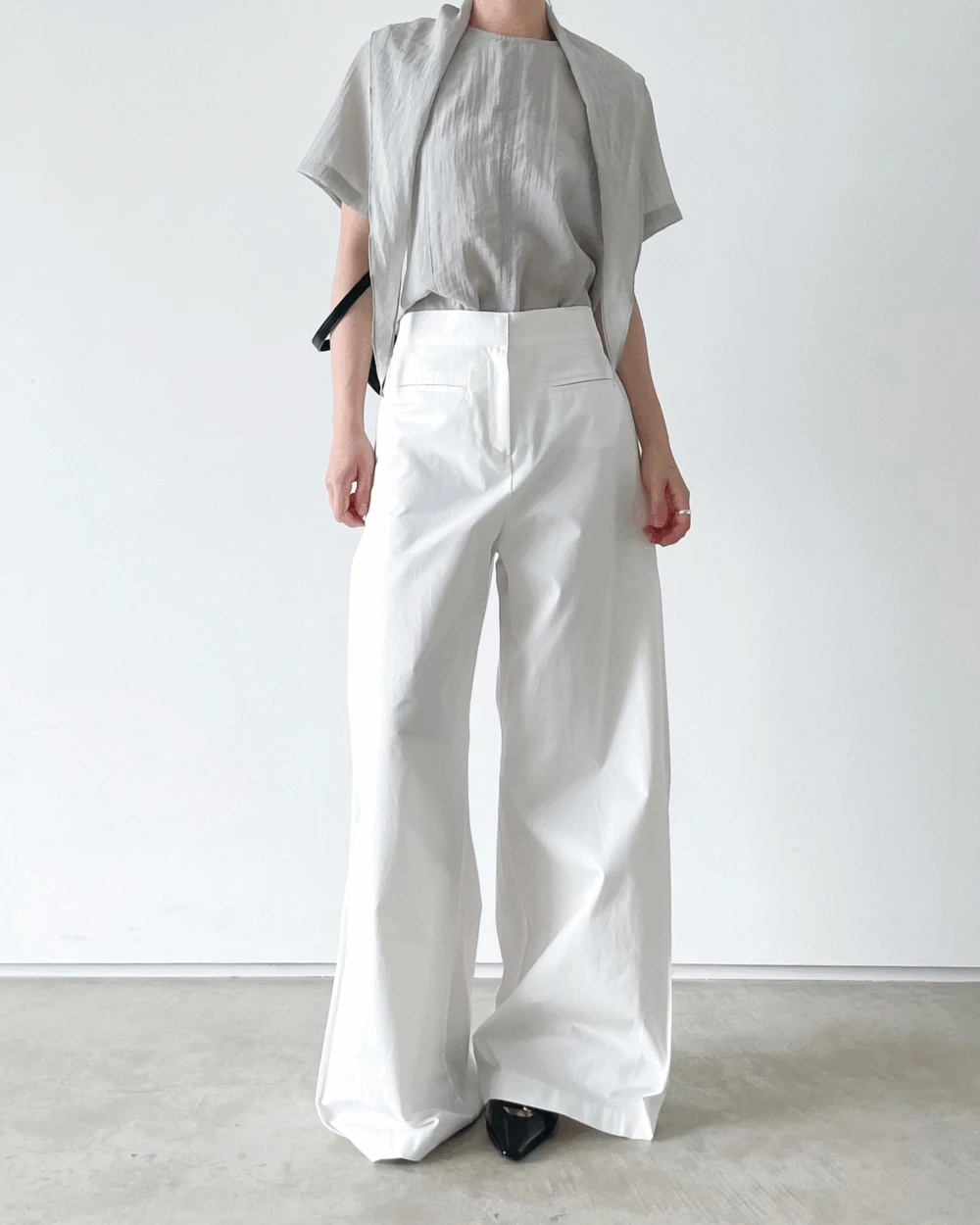 윈트 사이드 핀턱 코튼 팬츠 [2co]