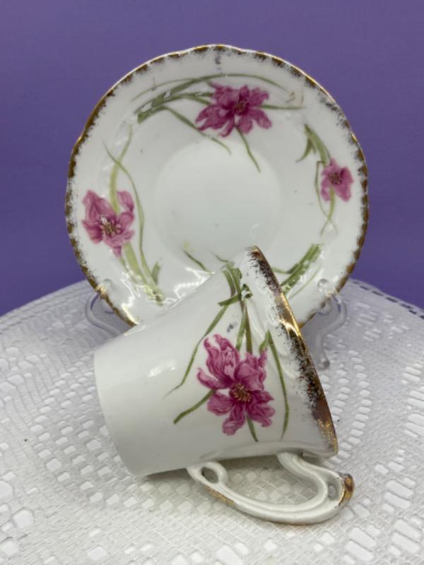 Bauer 로젠탈 컵&소서 Bauer Rosenthal Cup & saucer circa 1897 - 1903