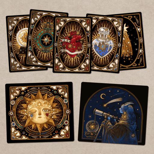 도밍X러빈볼 마음을 흔드는 황금별 카드 7종 세트