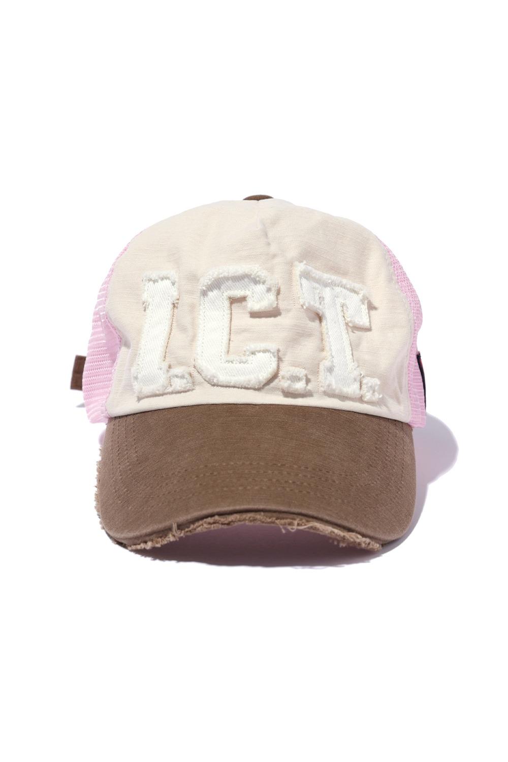 I.C.T. TRUCKER CAP ivory/brown (9/4~)