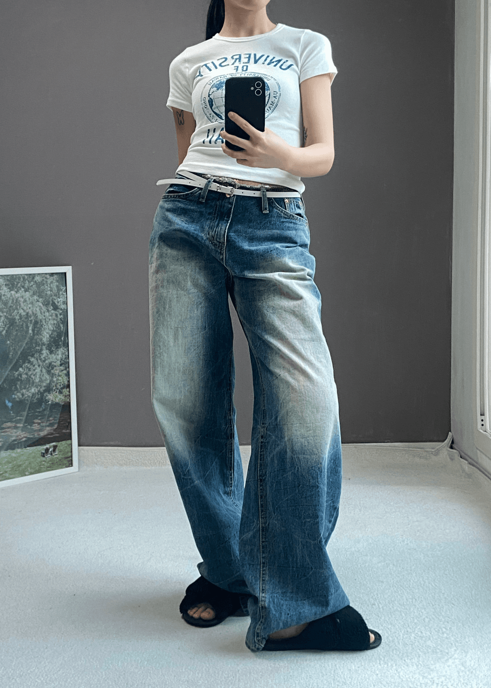 OB LOW CUTTING DENIM