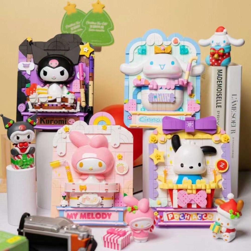 탑토이 산리오 시나모롤 쿠로미 마이멜로디 포차코 액자 풀박스 호환블럭