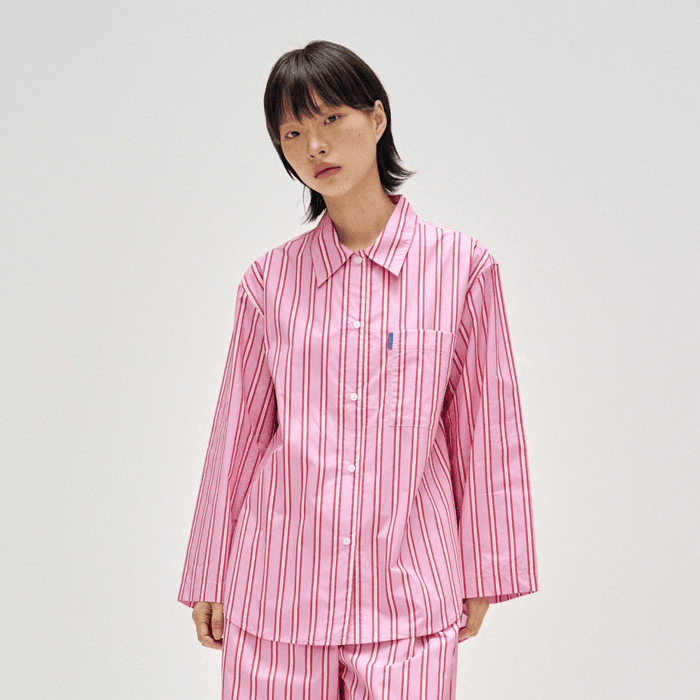 [29CM 단독] PK105 클래식 셔츠_플럼 핑크 스트라이프 2SIZES