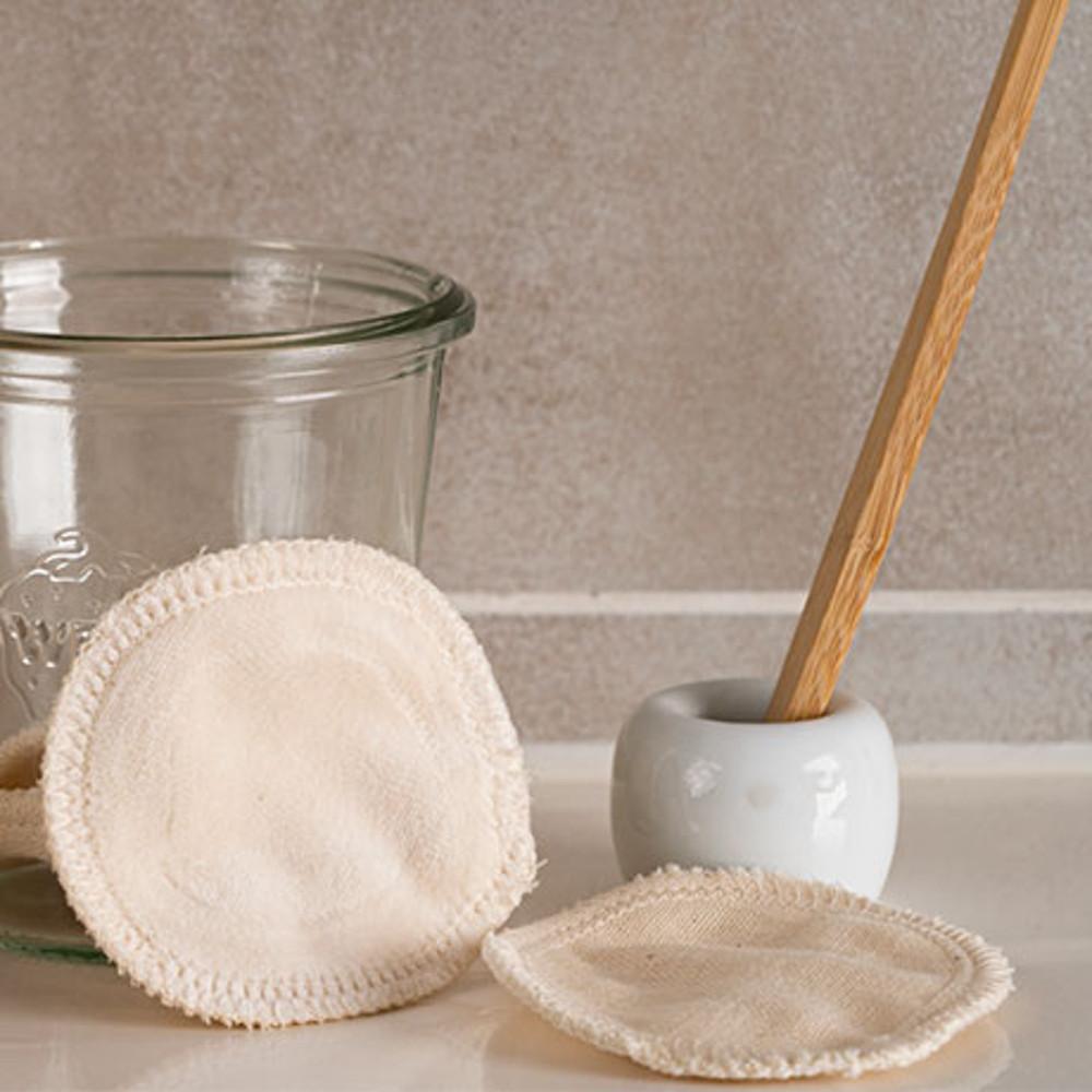 오랜 오가닉 다회용 재사용 화장솜 (6개입) 제로웨이스트 선물 키트 빨아쓰는 친환경