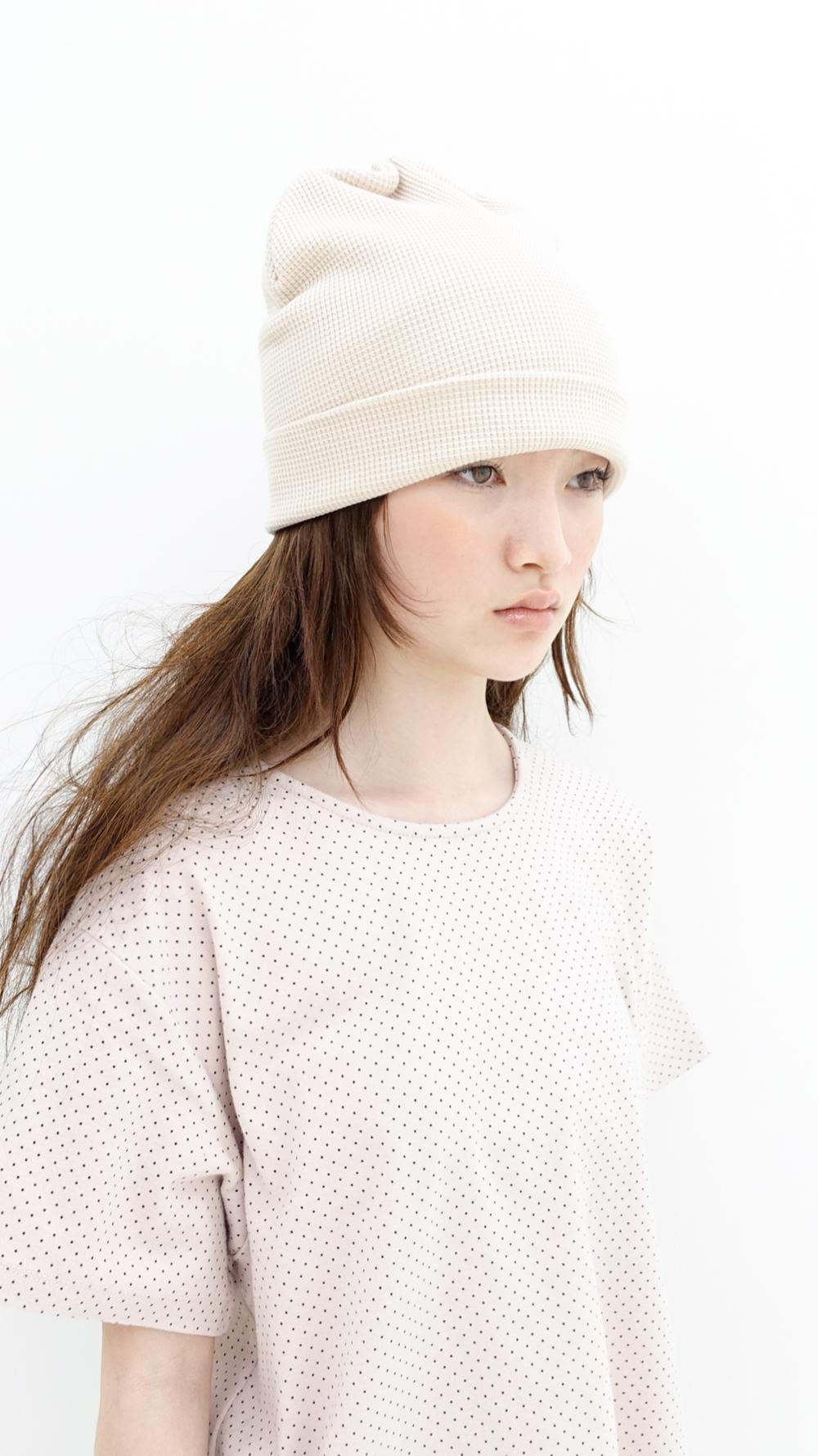 soft waffle long beanie