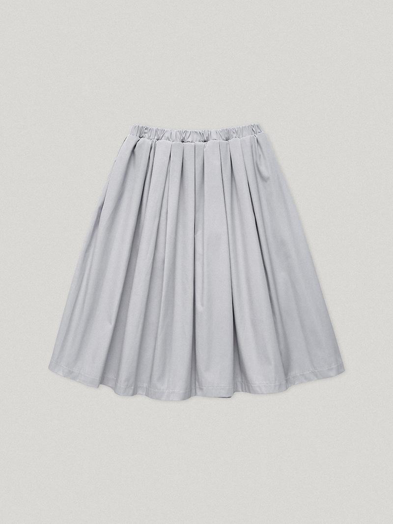 Baina Pleated Skirt Pale Gray