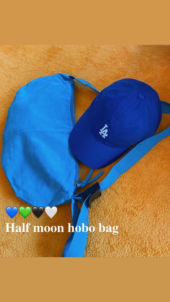 Half moon hobo bag 코튼에코캔버스백 비비드 호보 크로와상 캔버스백