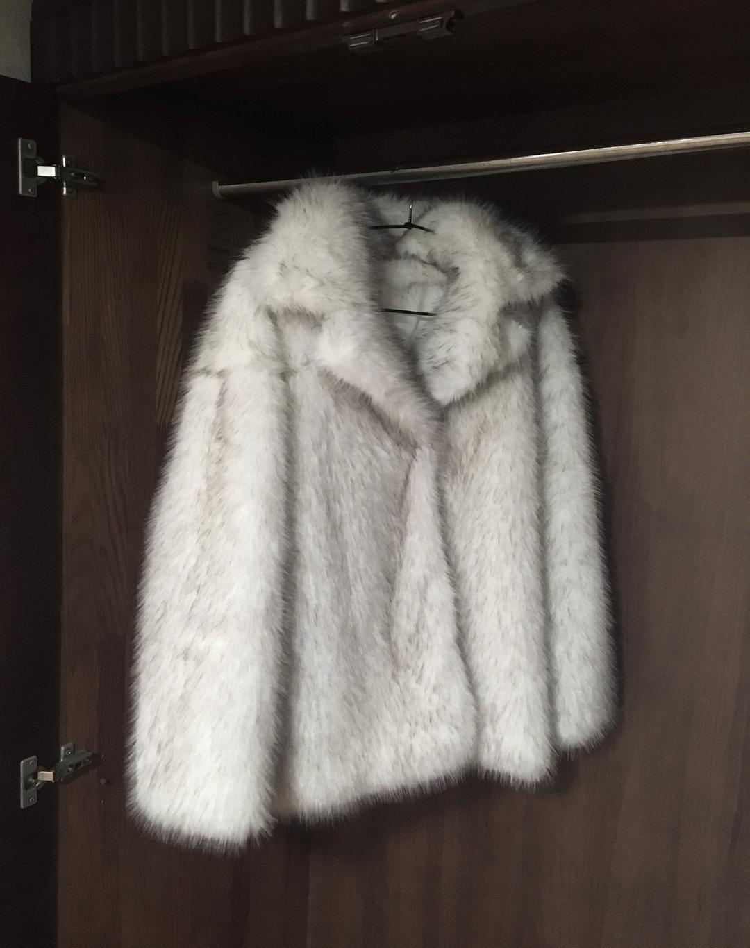 Mixed blanket fur jacket