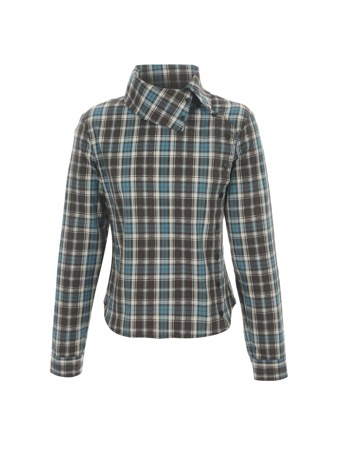 Asym check shirt 005