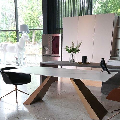 컴포트 비앙코,그라파이트,그레이지 포세린세라믹 6인용 식탁테이블 12T,1800L / 스테인리스 (의자별매)