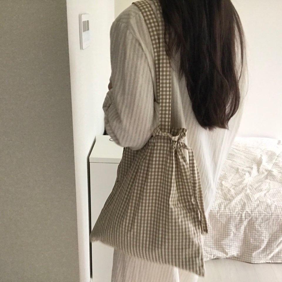 [벗배럴] 체크 복조리백 2종