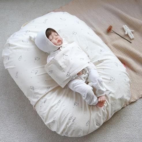 [제이앤제나] 허리에 무리없는 신생아부터 역류방지쿠션_래빗내츄럴 역류방지쿠션 - 수유용품 | 쿠팡
