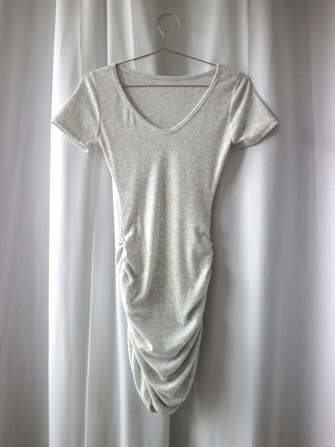 Side Shirring Short Dress