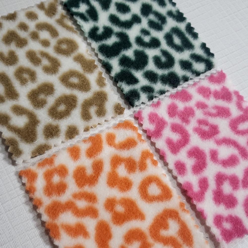 레오파드 폴라폴리스 후리스 원단