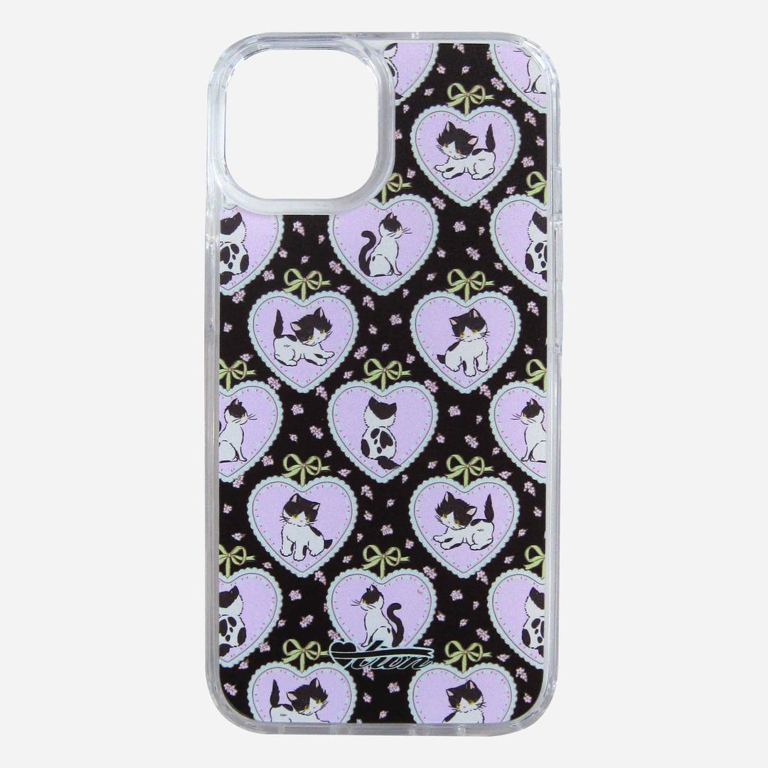 [PRE-ORDER] Kitty black phone case (젤 하드/맥 세이프)