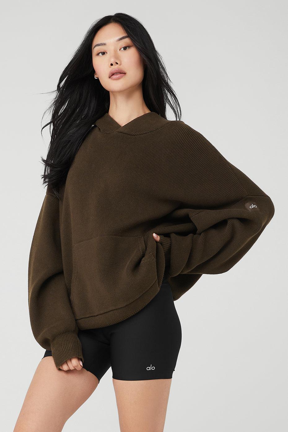 Scholar Hooded Sweater - Espresso - Espresso / XXS