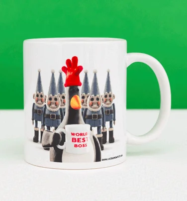 Wallace & Gromit Vengeance Most Fowl World's Best Boss White Mug