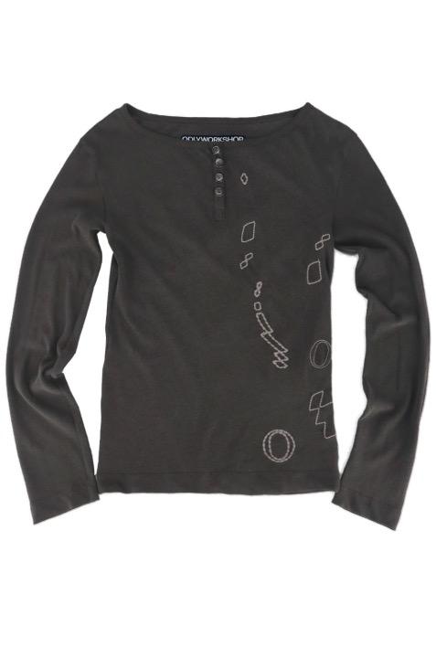 Collapse Stitch Henley Tee