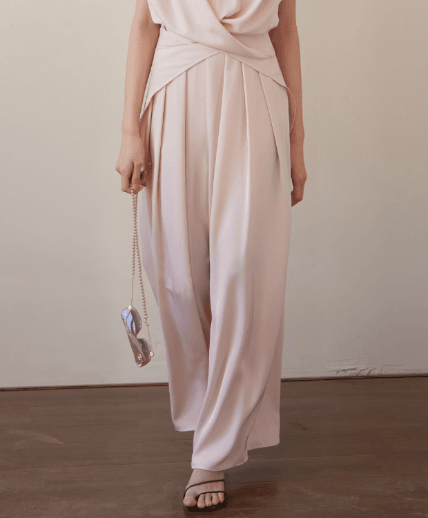 핀턱 와이드 슬랙스