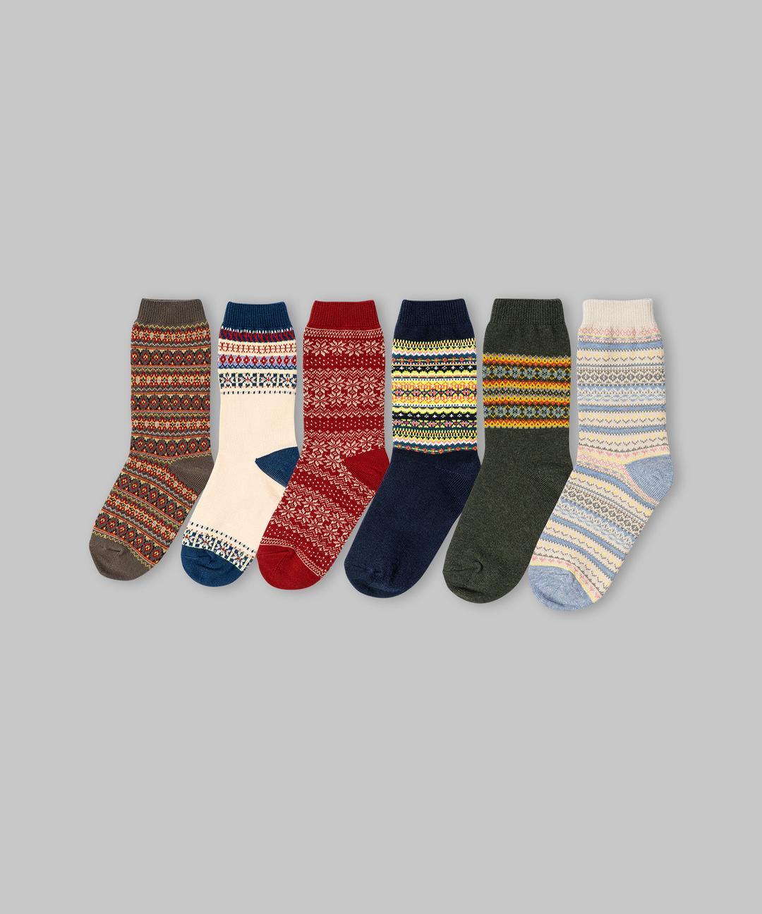 자카드 삭스 2개 세트 (6 colors)