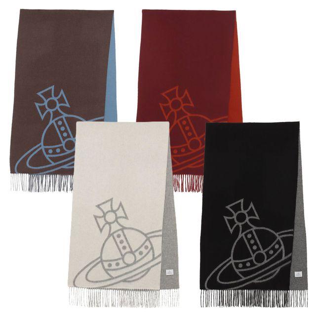 [해외] 비비안웨스트우드 리버시블 울 머플러 2404148088