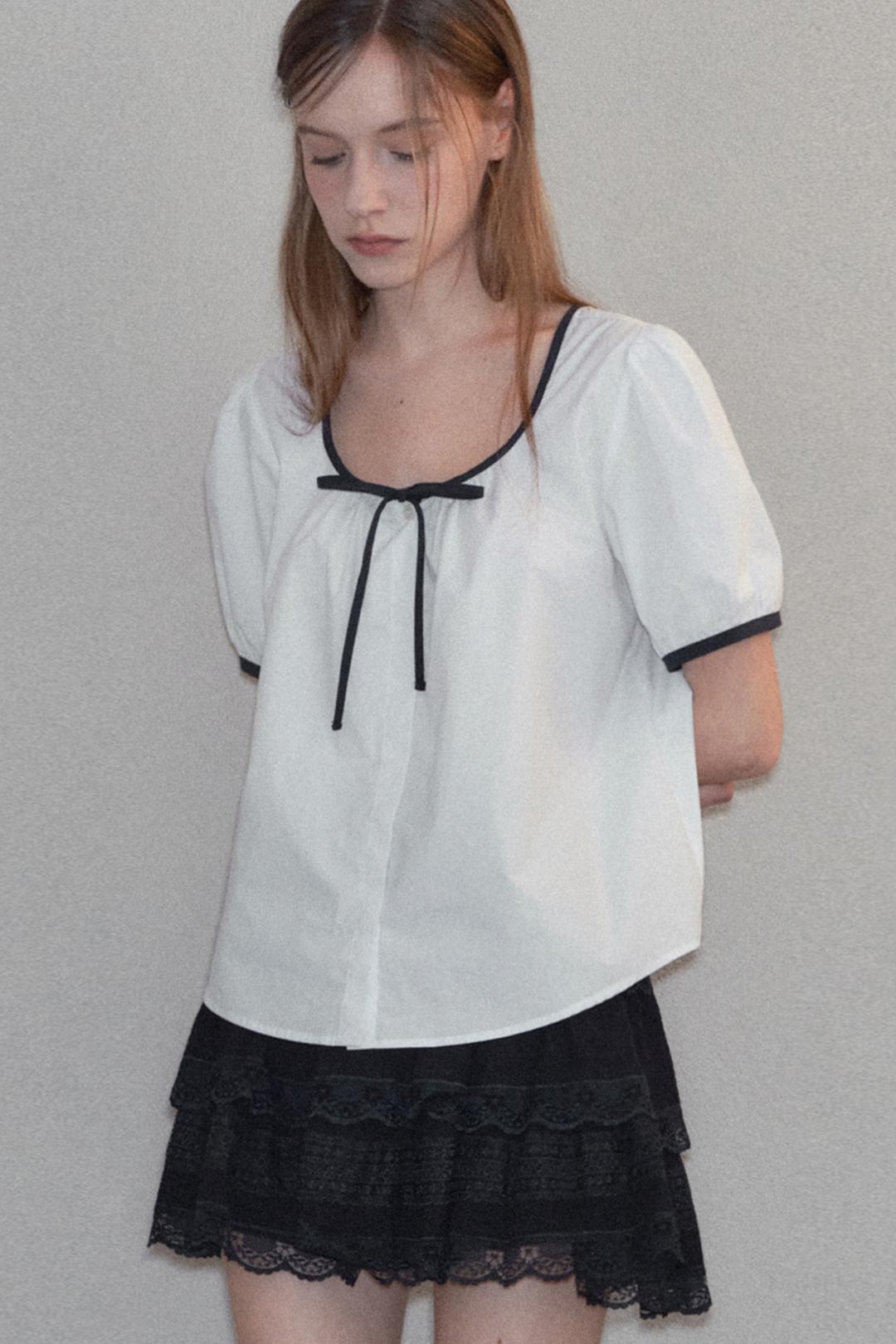 퓨어 스트랩 블라우스_Pure White