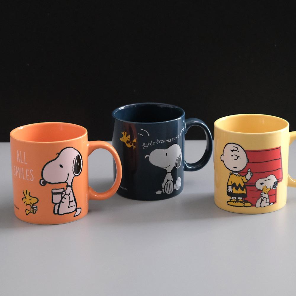 스누피 피너츠 올웨이즈 머그컵 400ml 3color 도자기 머그잔 커피컵