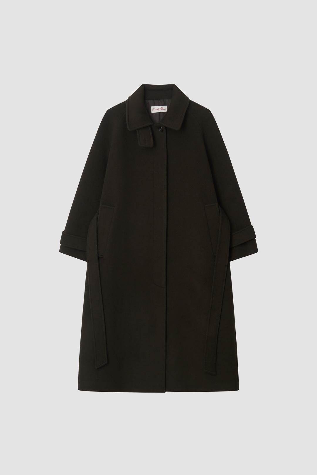 Rene Khaki Brown Wool Coat